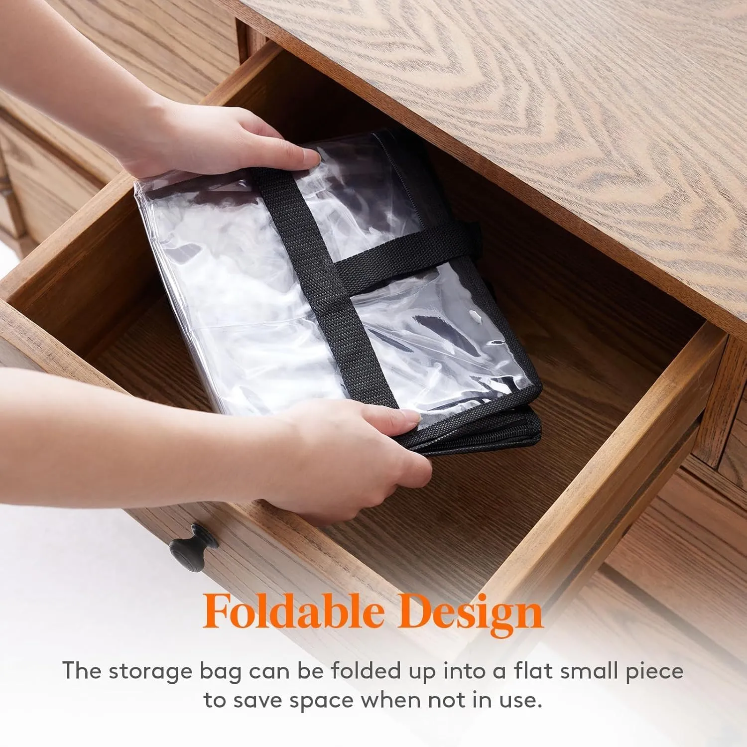 quail Clear Clothes Storage Bags, 60L Plastic Blanket Storage Bag, Vinyl Foldable Moving Bags with Zipper, Closet Organizers and Storage Containers for Bedding, Duvet, Comforter (8)