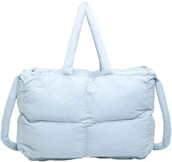 Quilted Tote Bag For Women, Puffy Purse Crossbody Puffer Bags For Women, Movement Quilted Carryall For Cute Fashion Girl