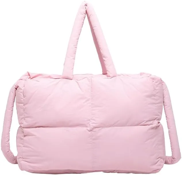 Quilted Tote Bag For Women, Puffy Purse Crossbody Puffer Bags For Women, Movement Quilted Carryall For Cute Fashion Girl