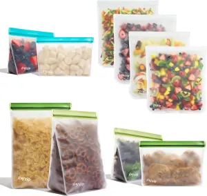 (re) zip 10-Piece Pantry and Dry Goods Kit | Airtight, Soft Storage Solution for Snacks, Pasta, Rice, Cereal, & More | Pantry, Fridge, & Freezer-Safe Washable, Reusable Bags