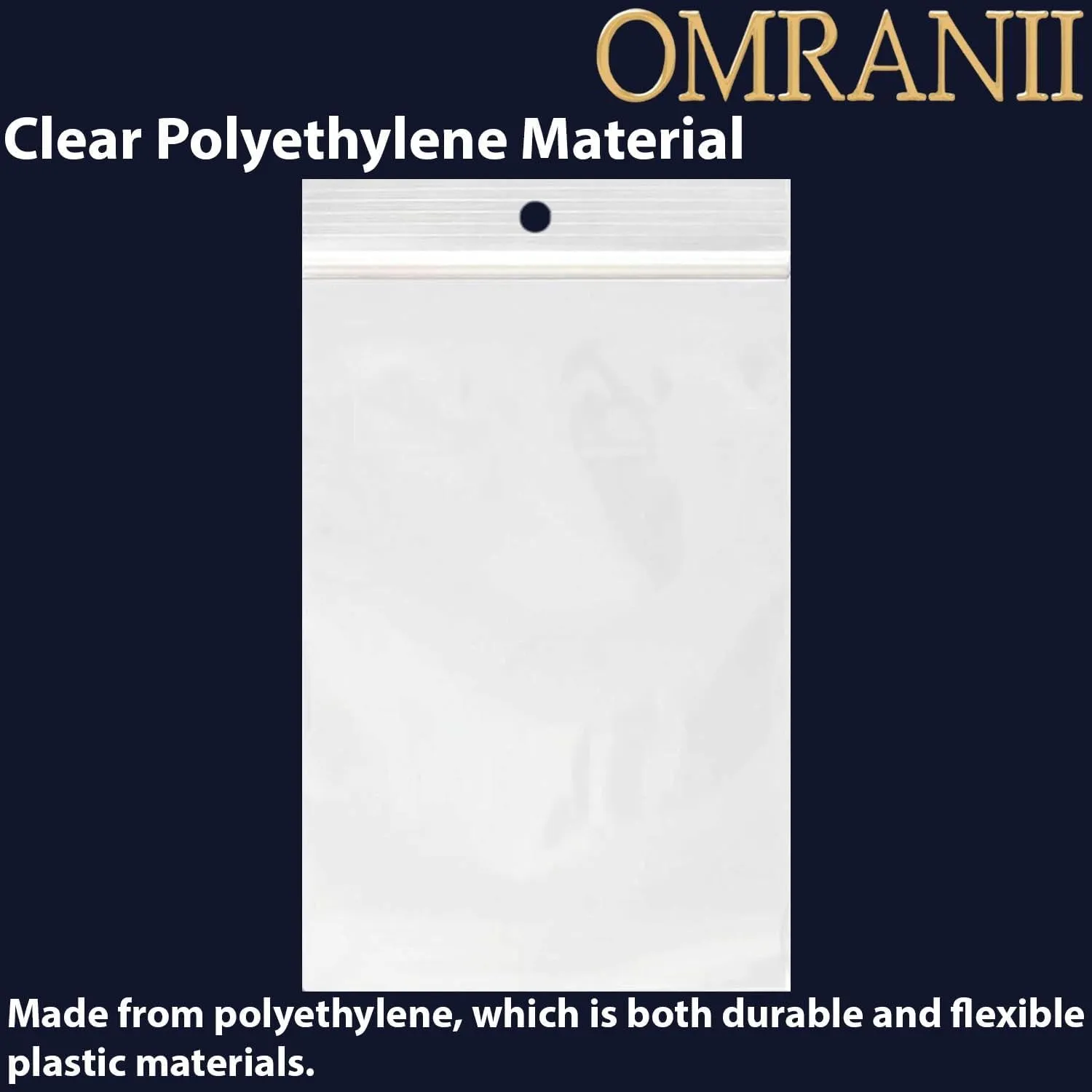 Reclosable Hang Hole Zip Poly Bags, 4Mil 4" X 6" & 1000 Bags | LDPE Material, Clear Plastic with Resealable Lock Seal Zipper | Resealable Zip Top Lock For Travel, Storage, Packaging & Shipping