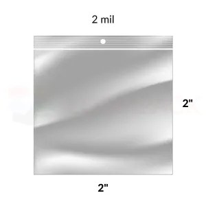 Reclosable Poly Bags 2mil Clear 2" x 2" 1000/bx