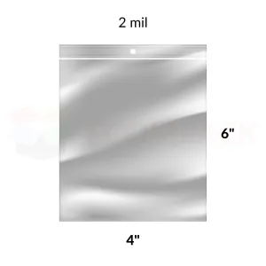Reclosable Poly Bags 2mil Clear 4" x 6" 1000/bx
