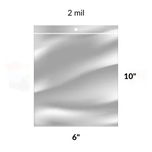 Reclosable Poly Bags 2mil Clear 6" x 10" 1000/bx
