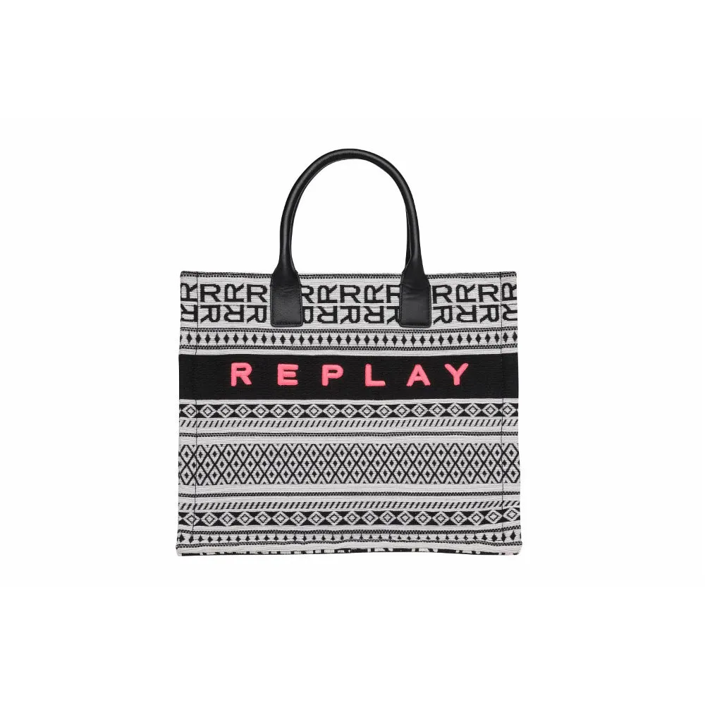 Replay Women's Shopping Bag in Jacquard Canvas