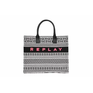 Replay Women's Shopping Bag in Jacquard Canvas