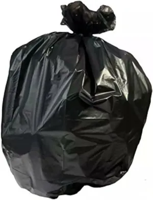 Resilia Tall 15 Gallon Trash Bags - Black 100 Bags/Roll, 1 Mil Thick, 24x33 inches (WxH), Wire Ties Included, MADE IN USA