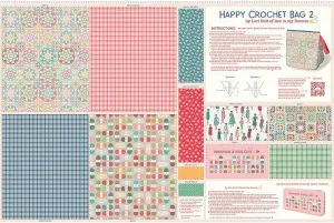 Riley Blake’s Chunky Thread Happy Crochet & Crochet Hook Bags Panel 2 by Lori Holt, Perfect for Quilting, Apparel, DIY Crafting, and Home Decor