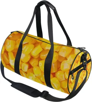 Ripe Corn Yellow Gym Duffle Bag Women Men Sports Fitness Bag for Travel Workout Gymnastics Dance Ballet