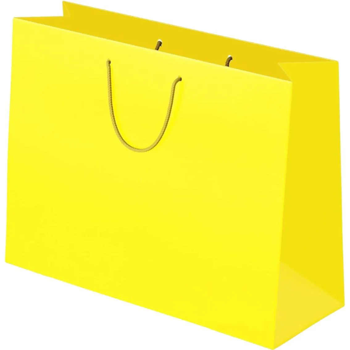 RiteSource - 9" x 6" x 18" Yellow Shopping Bag, 2000/Cs - 050042 (Special Order Item)