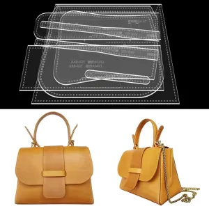 RIVEENY Shoulder Bag - Acrylic Leather Pattern Templates for Satchel, Bucket Bag (AAB-621)