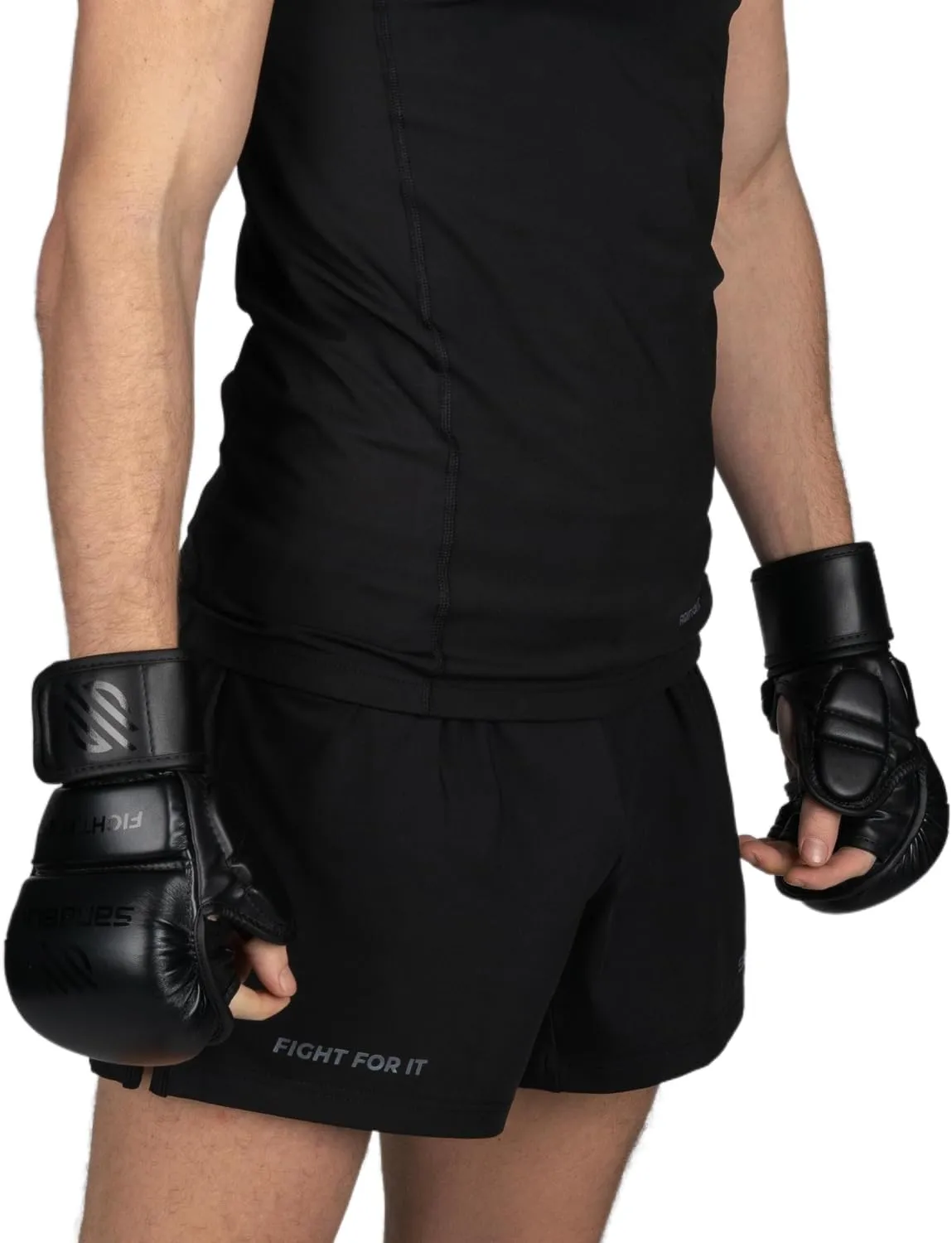 Sanabul Essential 7oz MMA Gloves for Men & Women, Hybrid MMA Martial Arts, Sparring Grappling Training, Padded Kick Boxing Gloves
