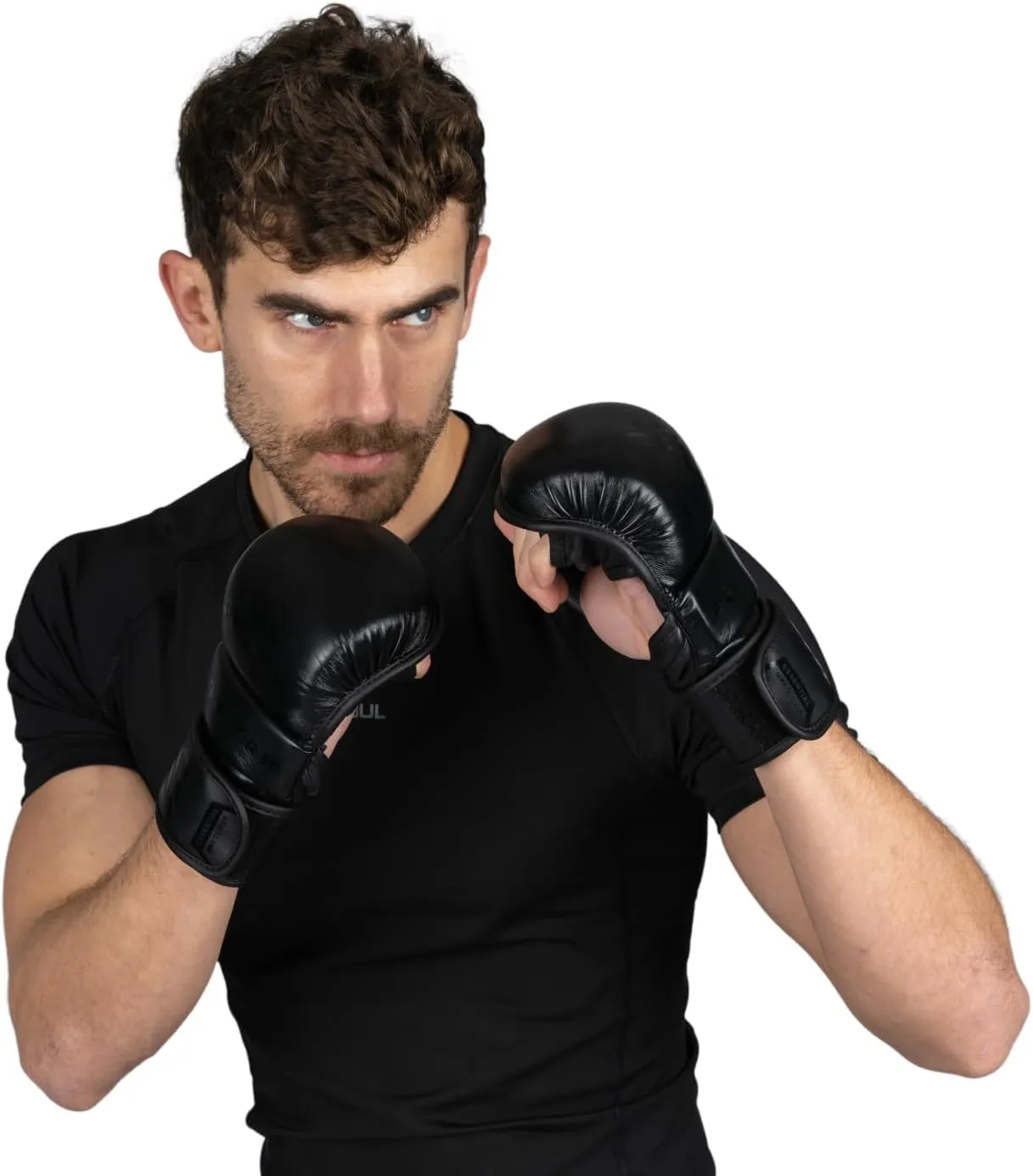 Sanabul Essential 7oz MMA Gloves for Men & Women, Hybrid MMA Martial Arts, Sparring Grappling Training, Padded Kick Boxing Gloves