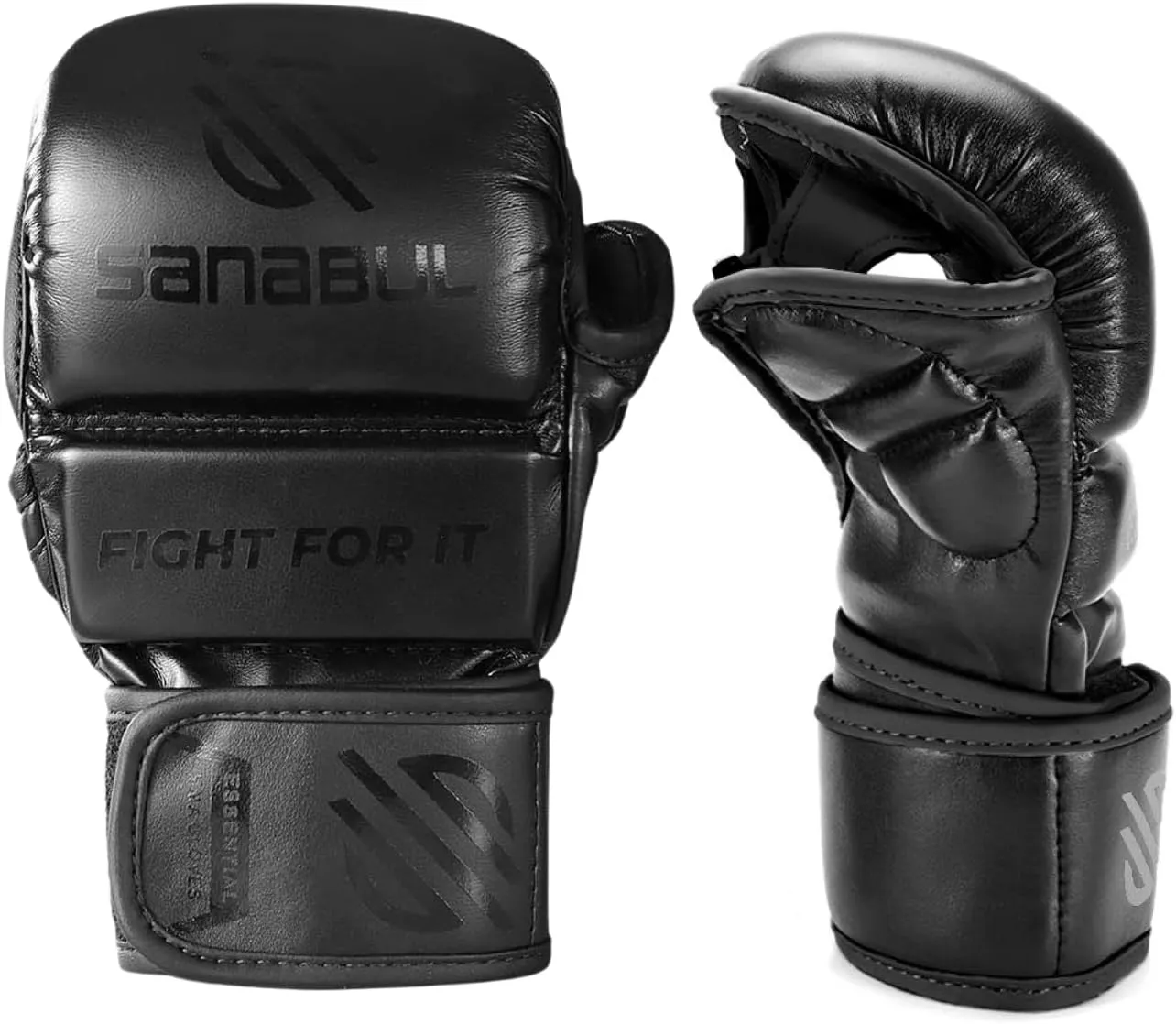 Sanabul Essential 7oz MMA Gloves for Men & Women, Hybrid MMA Martial Arts, Sparring Grappling Training, Padded Kick Boxing Gloves