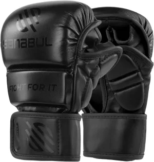 Sanabul Essential 7oz MMA Gloves for Men & Women, Hybrid MMA Martial Arts, Sparring Grappling Training, Padded Kick Boxing Gloves