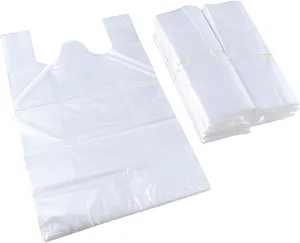 Sandmovie Plastic Shopping Bags with Handles, Clear T-Shirt Grocery Bags, 1000 Counts