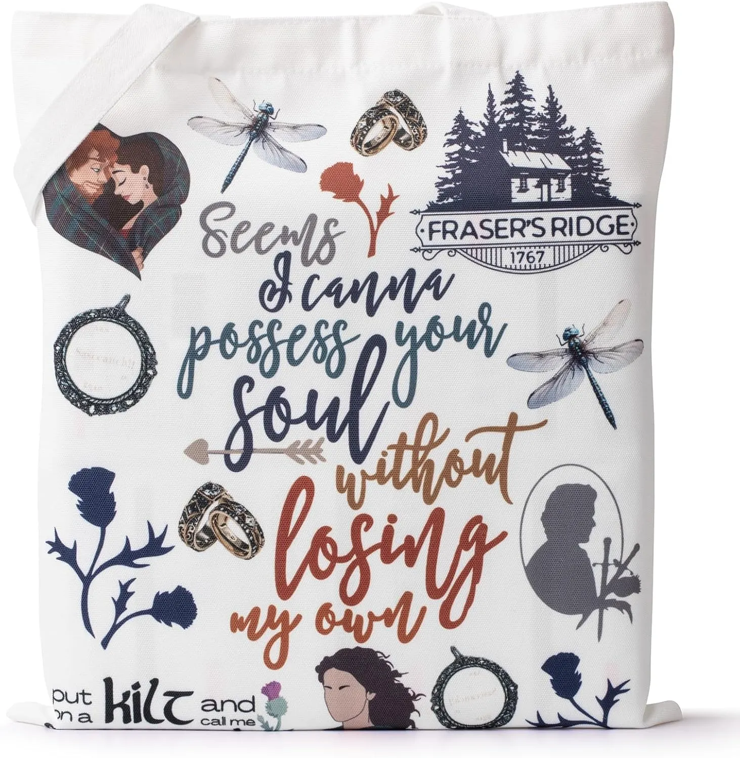 Sci-fi, Romantic TV Show Style Canvas Handbags, Tote Bag for Historical Romance Series Fans, Colorful Prints, Shoulder Bags, TV Show Peripheral Gifts for Female Friends TV Fans (Handbags)