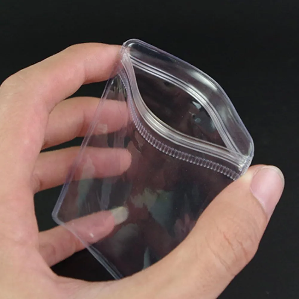 Self Seal Plastic Pack Zipper Lock Bags Clear PVC Antitarnish Jewelry Rings Earrings Packing Storage Pouch for Zip Transparent Anti-oxidation Lock Poly Pouch 100 Pcs (6x8cm (2.36x3.15 inch))