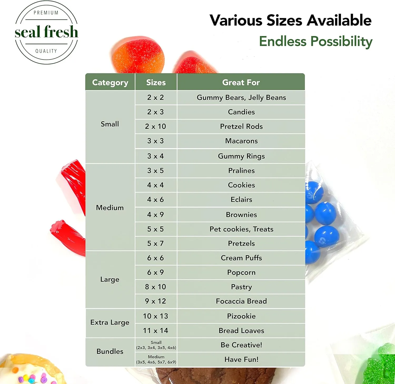 Self Sealing Bags - 9" x 12" (200 Count) - Clear Plastic Resealable Cellophane Bag for Treats, Cookies, Candy, Pastries - Packaging Cello Bags