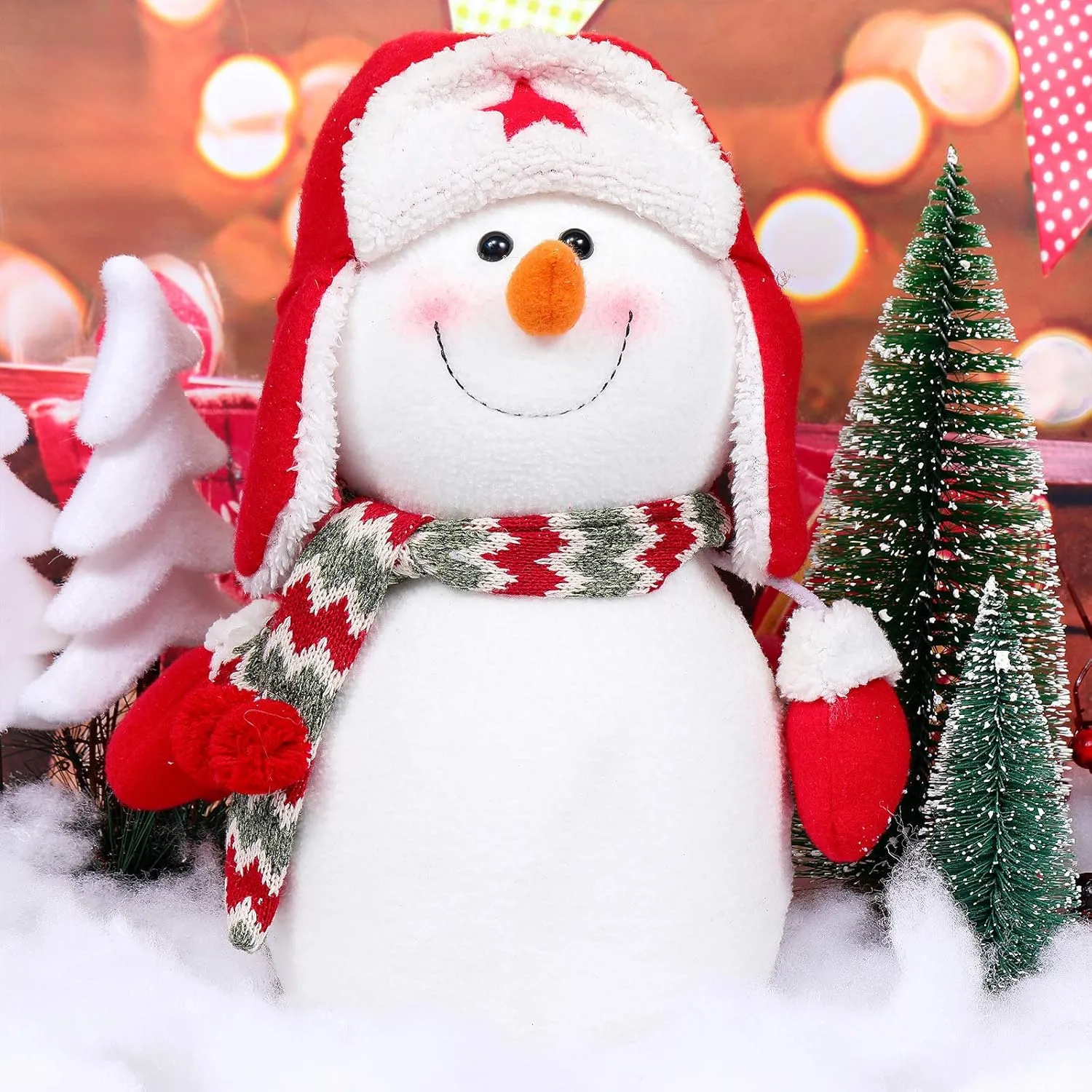 Shappy 35.27 Ounce/ 1000 G Fake Clouds Snow Decoration Artificial White Cloud Fiber Faux Fluffy Snow Indoor Soft Artificial Fake White Cotton Winter Craft Decor Christmas Tree Village Displays
