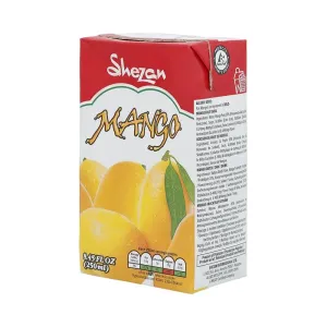 Shezan Mango Fruit Drink 250ml (8.45 Fl Oz) | Pack of 12 | Authentic Flavor and Luxurious Smoothness | Vibrant Flavor | Healthy and Delightful | Tetra Pack