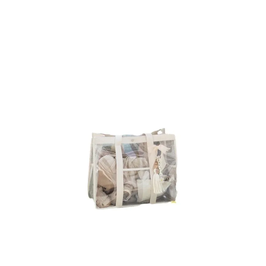 Simple Transparent Mesh Beach Large Capacity Swimming Fitness Summer Travel Bags