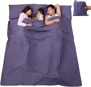Sleeping Bag Liner, Lightweight Portable, Soft Travel and Camping Sheet, with Compact and Carry Bag, for Travel, Hotel