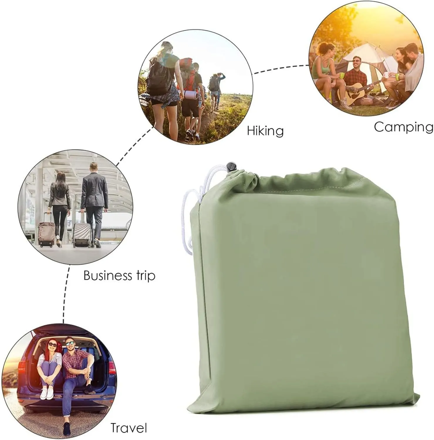 Sleeping Bag Liner, Lightweight Portable, Soft Travel and Camping Sheet, with Compact and Carry Bag, for Travel, Hotel