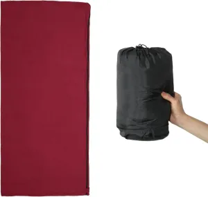 Sleeping Bag Liner, Single Sleeping Bag, Camping Sleeping Bag Travel Sheet with Zipper, for Camping Travel Hotels Hostels, Red, 70.87"x31.50"