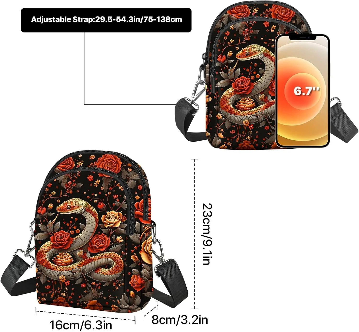 Small Crossbody Bag for Women Cell Phone Purse with Adjustable Strap Shoulder Purse Travel Wallet Bag
