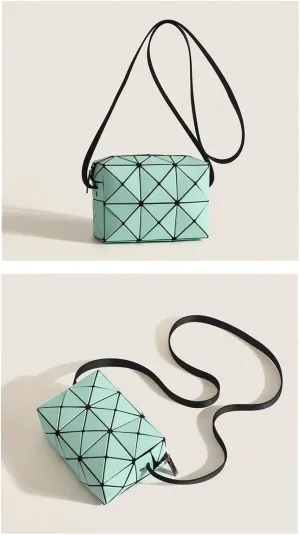 Small square bag, geometric rhombus, Cupid box bag, shoulder messenger bag，Couple shoulder bag