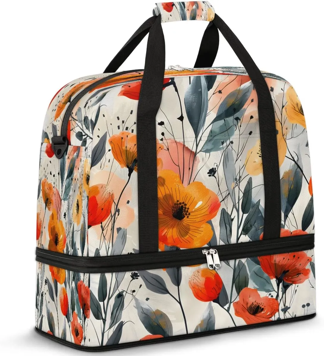 Soft Petal Dance Travel Duffel Bag, Travel Essentials, Gym Bag for Women, Weekender Overnight Bag With Shoes Compartment, Carry On Bags for Airplanes