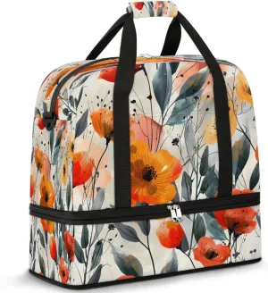 Soft Petal Dance Travel Duffel Bag, Travel Essentials, Gym Bag for Women, Weekender Overnight Bag With Shoes Compartment, Carry On Bags for Airplanes