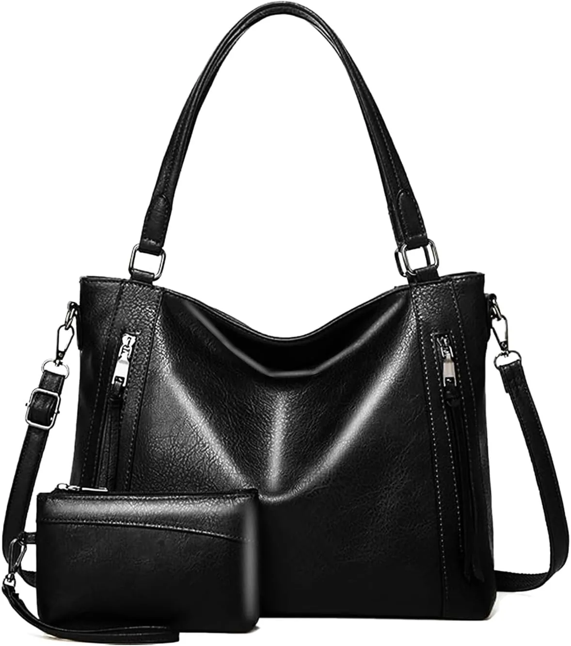 Soft Vegan Leather Large Hobo Crossbody Bags for Women, Tote Handbag for Travel Work, Ladies Satchel Purses Pocketbook