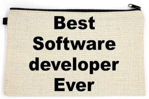 Software Developer Makeup Bag, Gift For Software Developer, Best Software Developer Ever, Toiletry Bag, Birthday Gift For Her, Makeup Bag For Women, Christmas Gift Bag