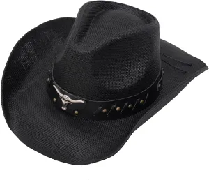 SoJourner Bags Men & Women's Cowboy Cowgirl Hat - Western Hats for Women, Adjustable Cowboy Hat Men with Wide Brim