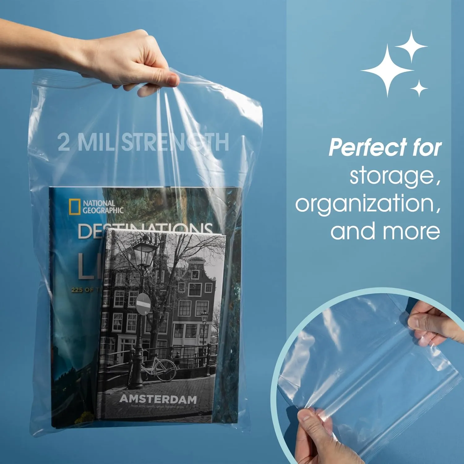 Spartan Industrial - 4” X 7” (1000 Count) 2 Mil Clear Reclosable Zip Plastic Poly Bags with Resealable Lock Seal Zipper