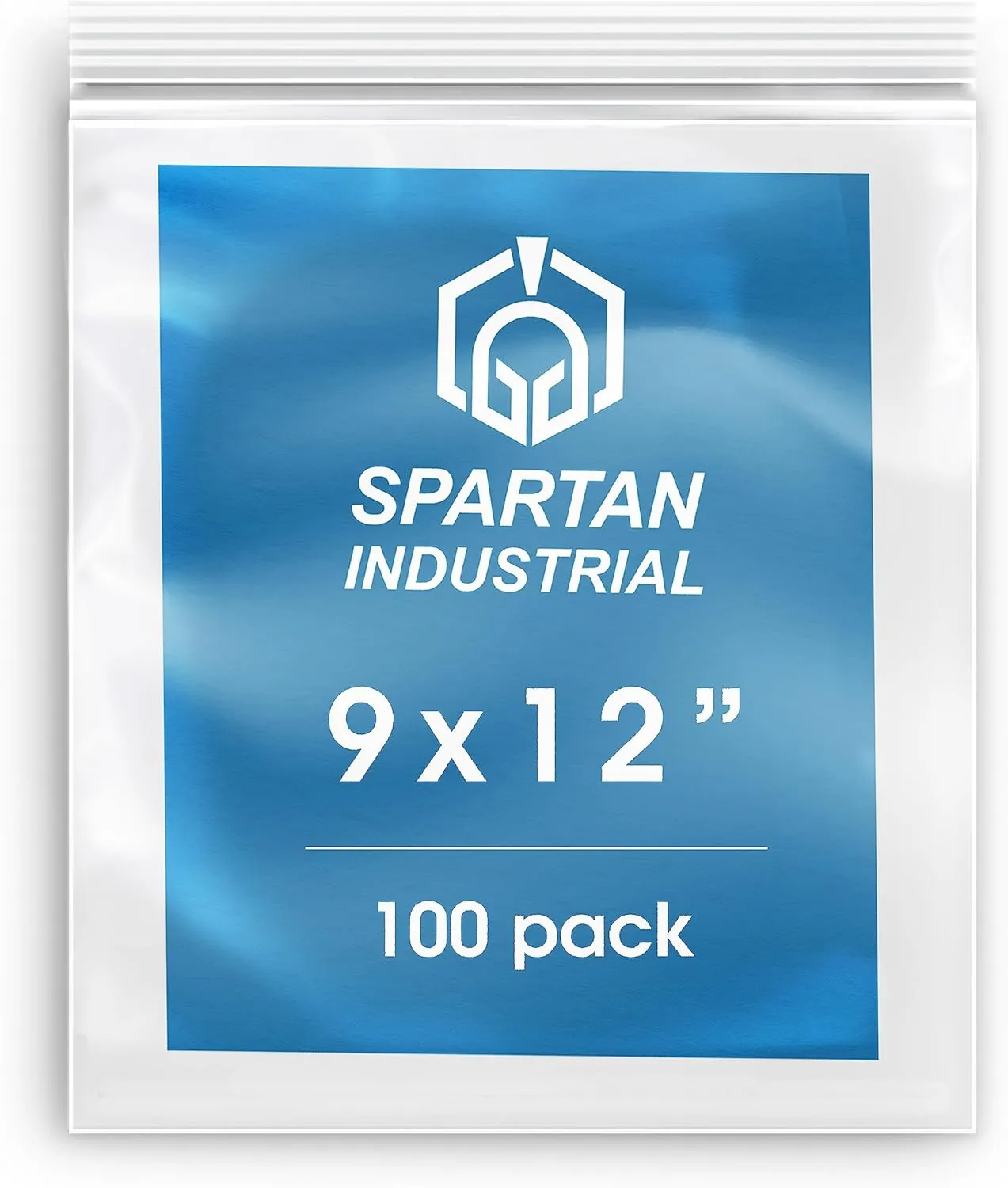 Spartan Industrial - 9" X 12" (100 Count) 2 Mil Clear Reclosable Zip Plastic Poly Bags with Resealable Lock Seal Zipper