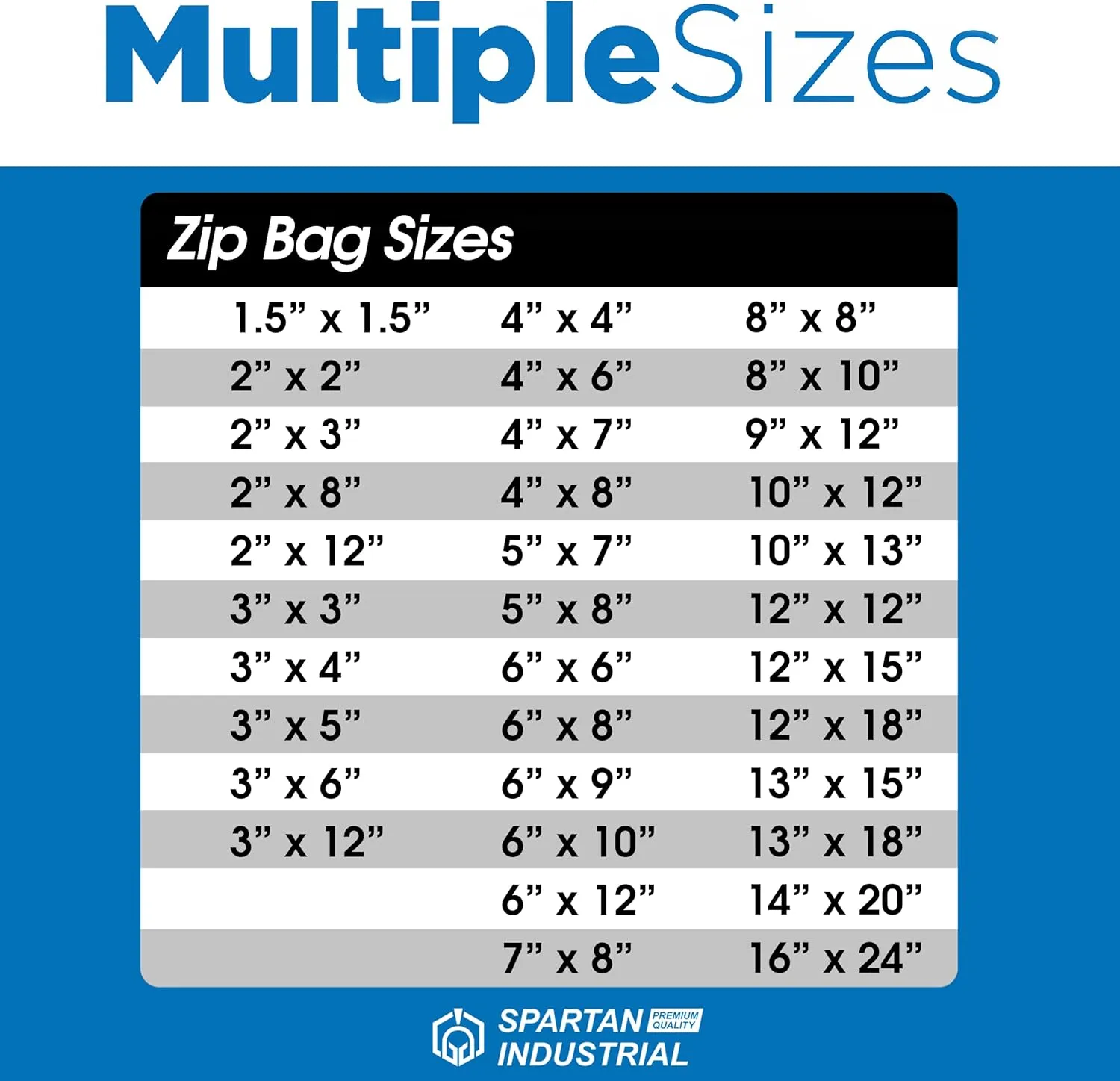 Spartan Industrial - 9" X 12" (100 Count) 2 Mil Clear Reclosable Zip Plastic Poly Bags with Resealable Lock Seal Zipper