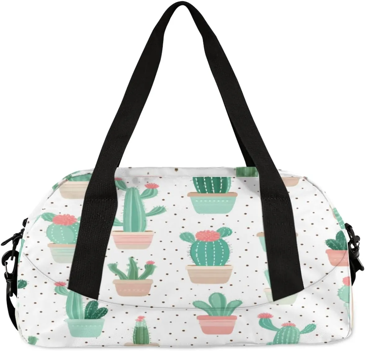 Sport Duffel Bag Cactus Plants Kids Gym Bag Weekender Overnight Bags for Boys Girls Teens Carry On Workout Travel Bag