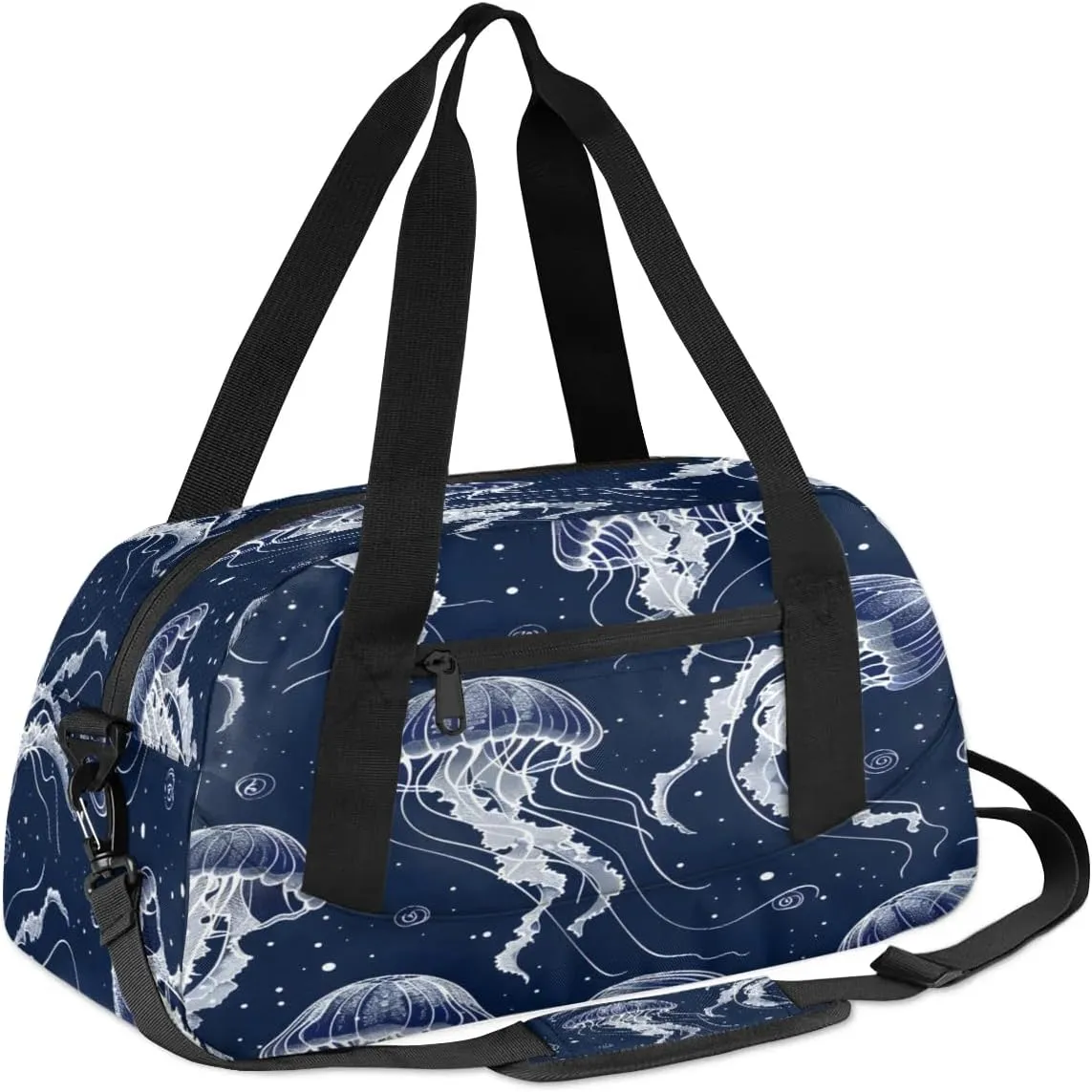 Sport Duffel Bag Jellyfish Theme Kids Gym Bag Weekender Overnight Bags for Boys Girls Teens Carry On Workout Travel Bag