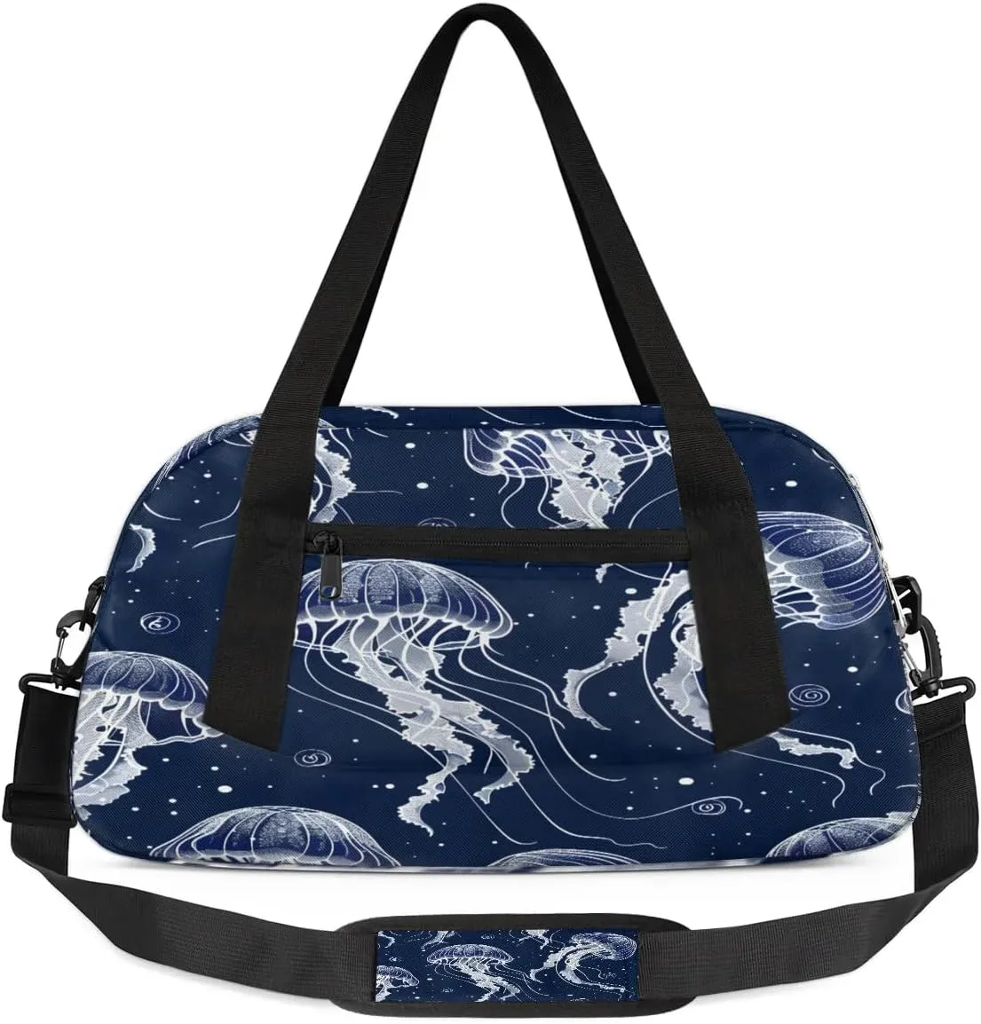 Sport Duffel Bag Jellyfish Theme Kids Gym Bag Weekender Overnight Bags for Boys Girls Teens Carry On Workout Travel Bag