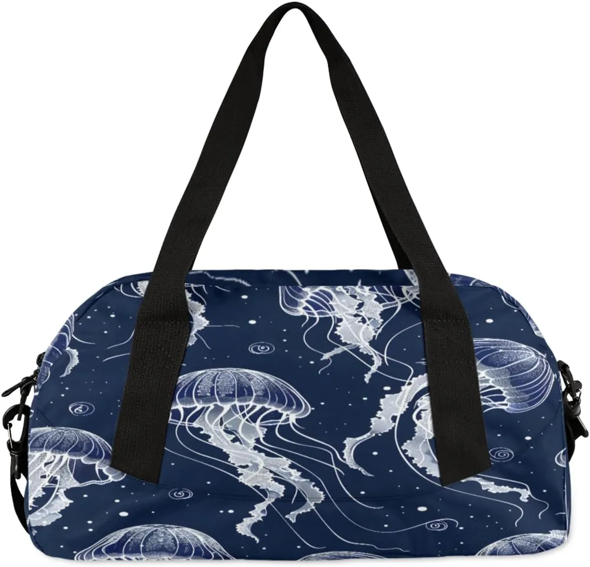 Sport Duffel Bag Jellyfish Theme Kids Gym Bag Weekender Overnight Bags for Boys Girls Teens Carry On Workout Travel Bag