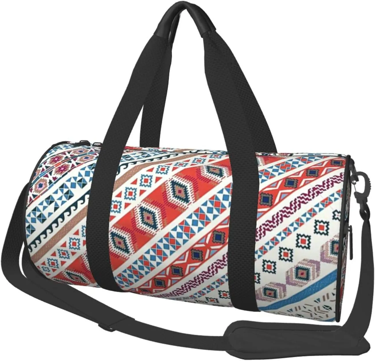Spotrs Gym Bag Geometric Ethnic Motifs Native Workout Travel Bag Duffle Bag Weekender Bags For Women Men
