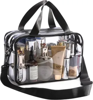Stadium Approved Clear Bags for Women - Clear Tote Bag for Stadium, Concert Bag, Makeup Organizer, Transparent Wash Bag