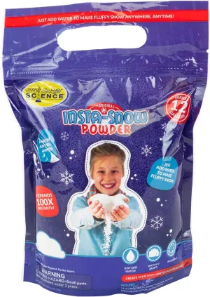 Steve Spangler Science Insta-Snow Powder, STEM Activity for School and Homeschool Activities, Fun & Safe Science Kits, Kids Make Fluffy Snow In Seconds, Top Sensory Toy For Classrooms, 14 oz