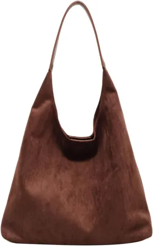 Suede Bag Suede Tote Bags for Women Work Bags, Slouchy Bag Hobo Handbag, Office Fall Suede Purse Shoulder Bag