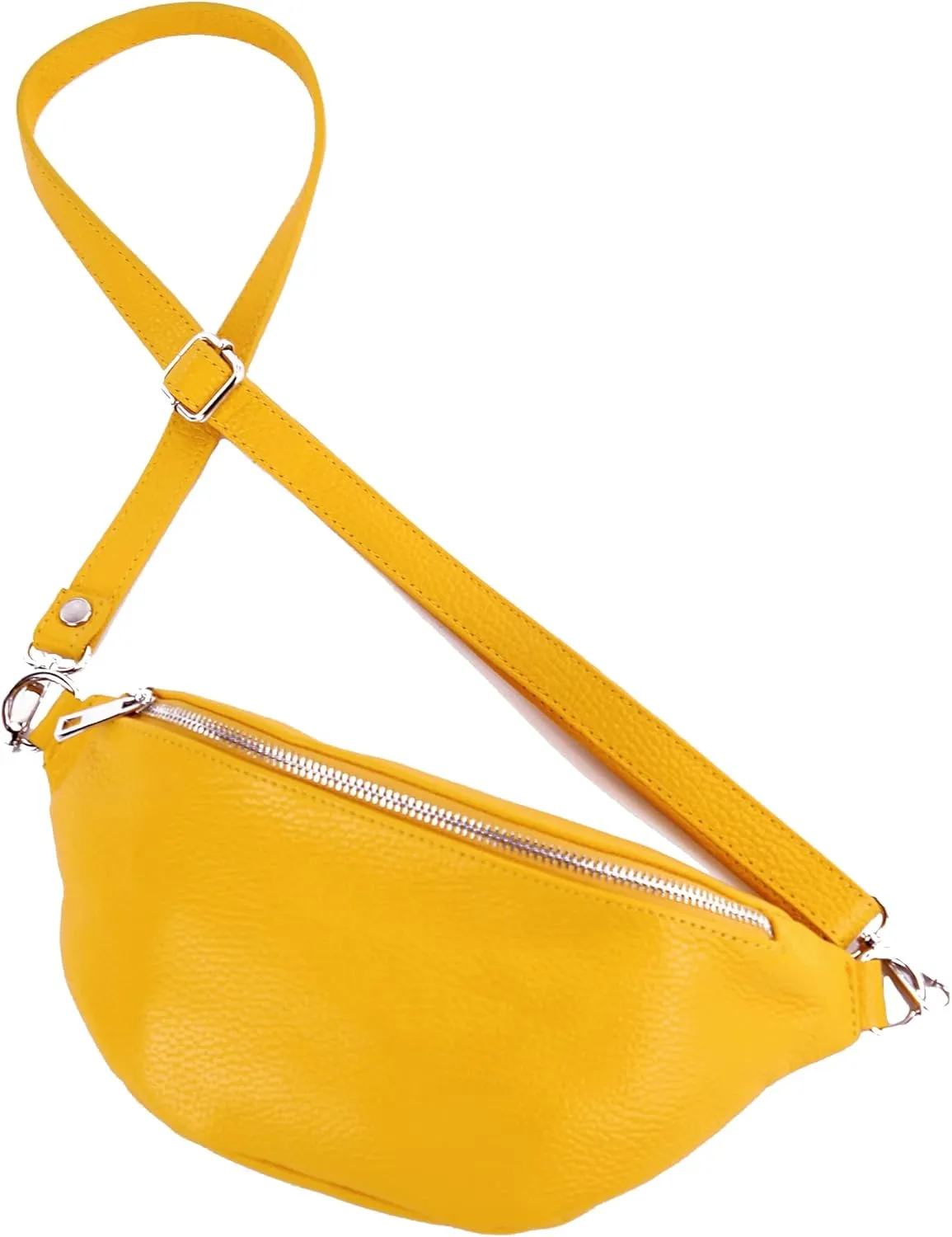 T211 - Italian hip bag, bum bag, chest bag small made of soft leather