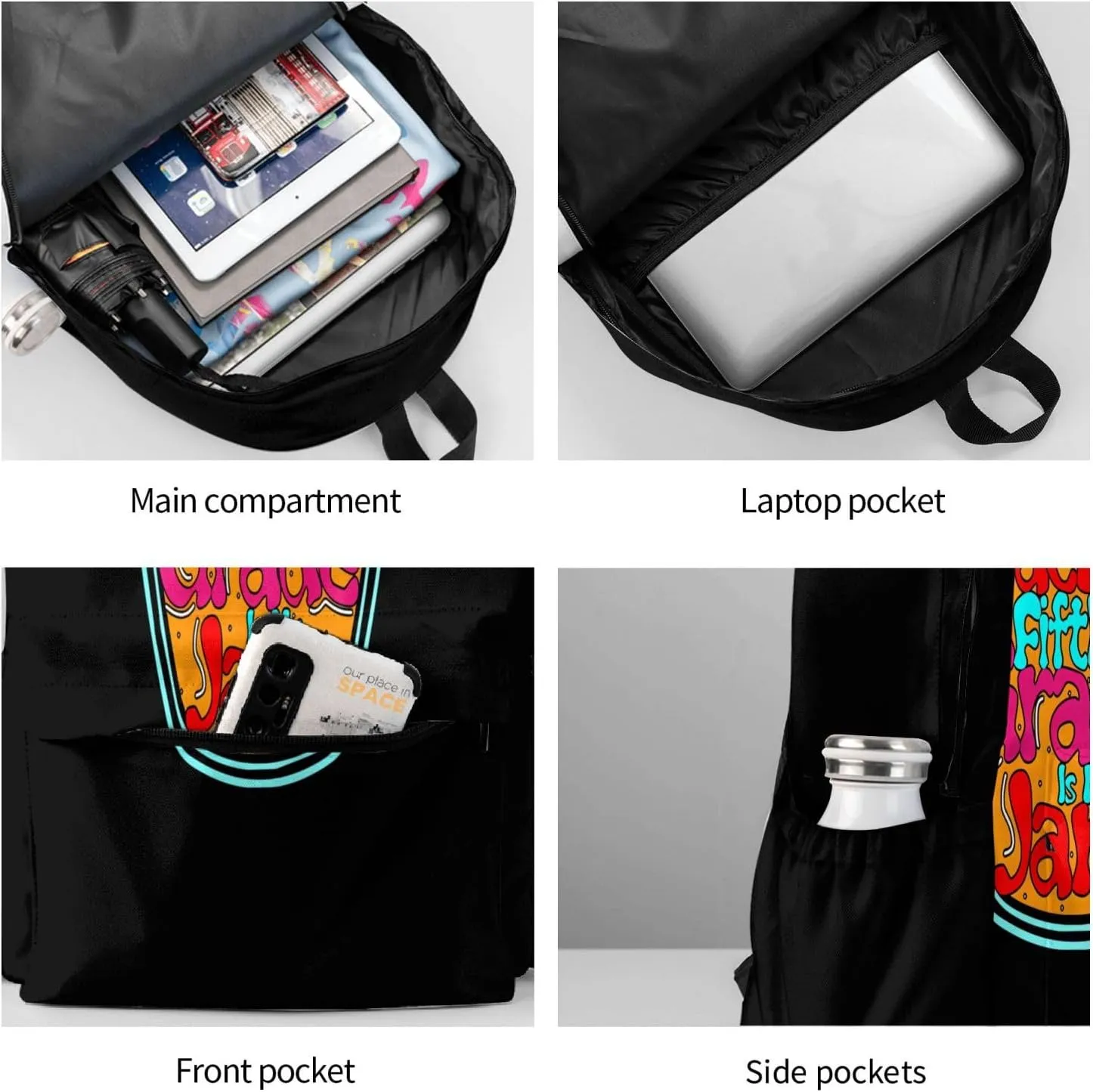 Teaching Fifth Grade ls My Jam Backpack Casual Laptop Backpack Large Capacity Double Shoulder Bag Travel Daypack For Women Men
