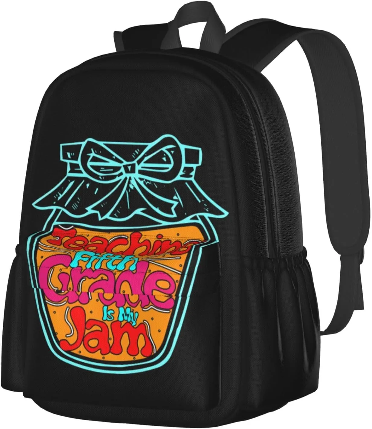 Teaching Fifth Grade ls My Jam Backpack Casual Laptop Backpack Large Capacity Double Shoulder Bag Travel Daypack For Women Men